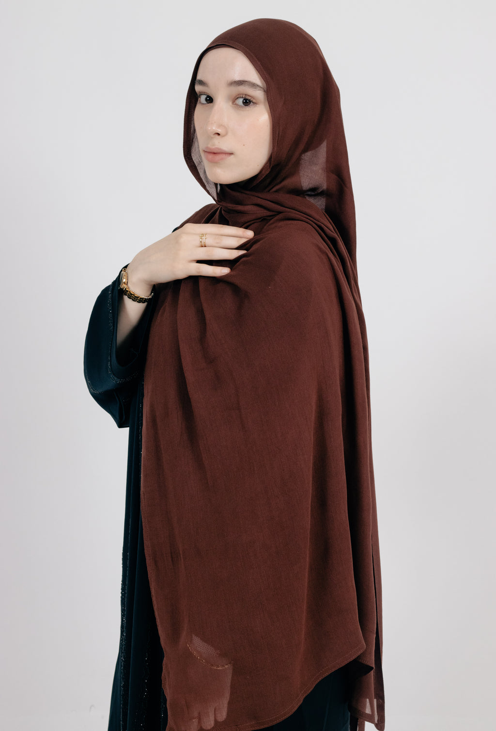 Premium Bamboo Modal Hijab with Cotton/Spandex Undercap – Soft, Breathable, Non-Slip Headscarf Set