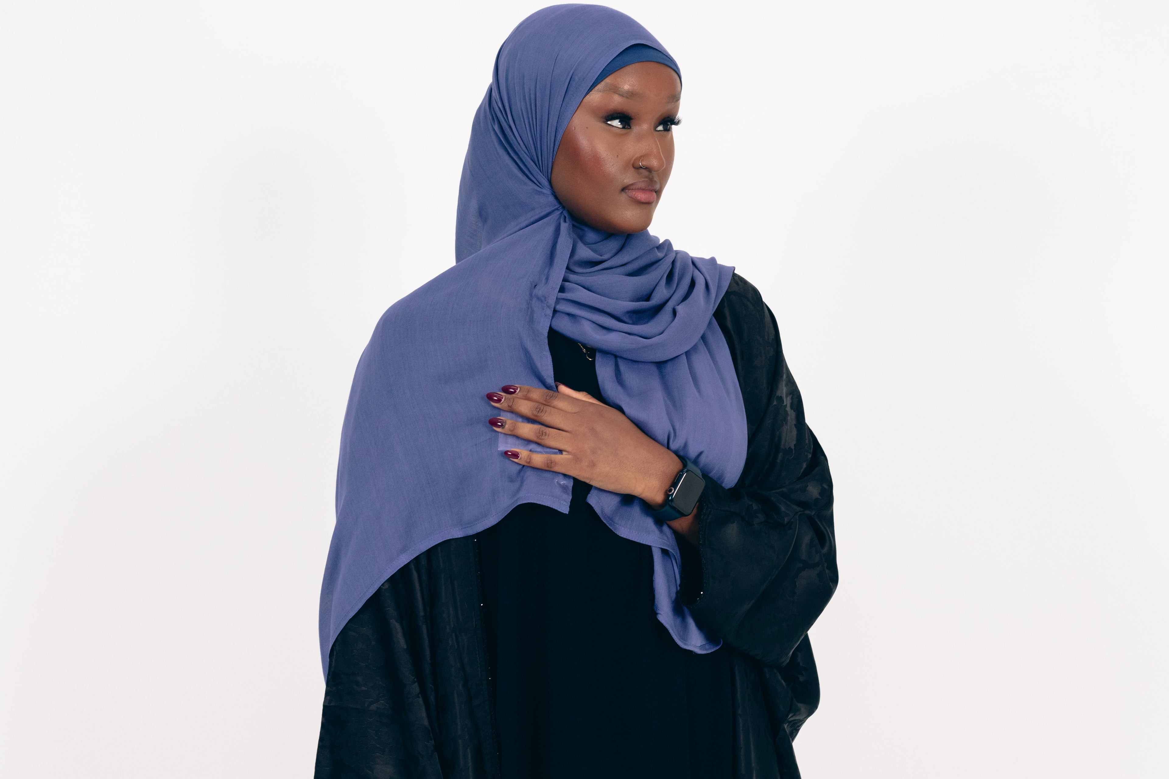 Premium Bamboo Modal Hijab with Cotton/Spandex Undercap – Soft, Breathable, Non-Slip Headscarf Set