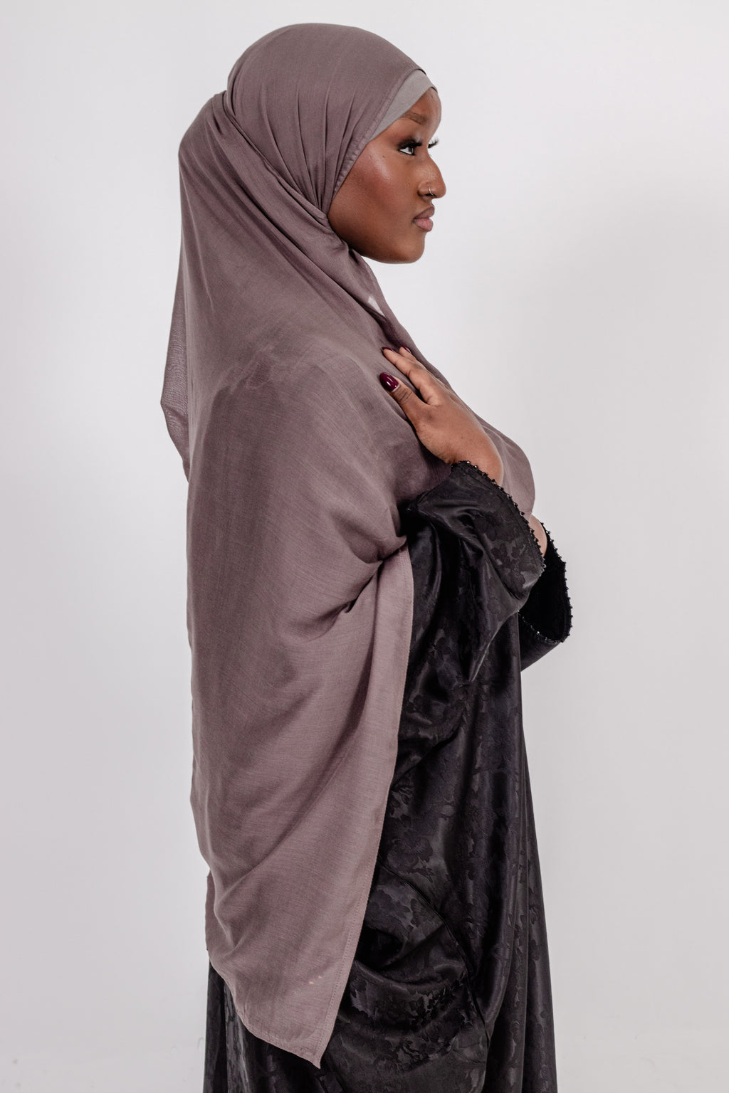 Premium Bamboo Modal Hijab with Cotton/Spandex Undercap – Soft, Breathable, Non-Slip Headscarf Set