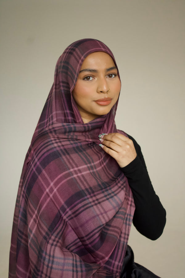 Soft Mulberry Printed Bamboo Modal Hijab