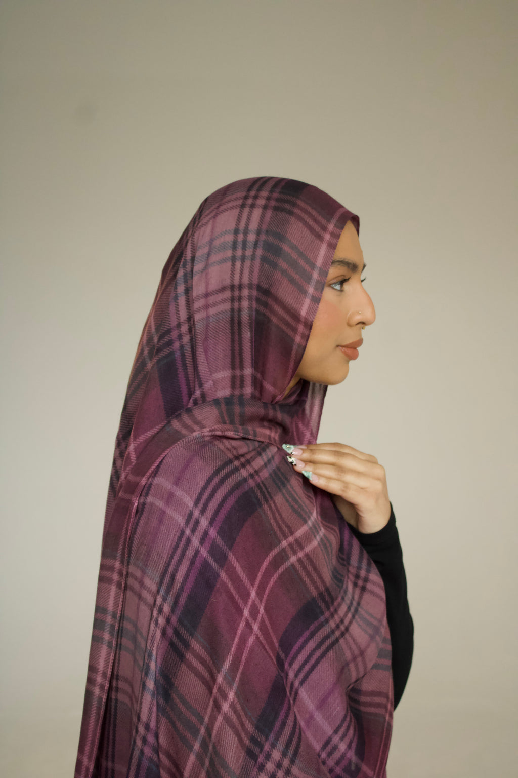 Soft Mulbery Printed Modal Hijab