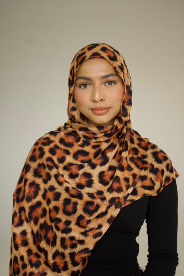 Premium Leopard Printed Bamboo Modal Hijabs
